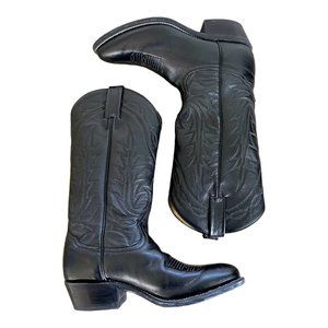 TONY LAMA Mens Cowboy Boots Black Leather Western Outdoor Classic American 7D